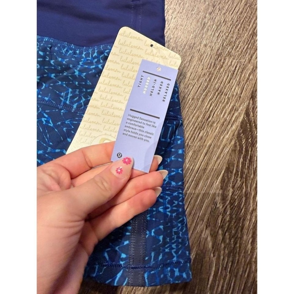 Lululemon Pace Rival Skirt II *R Blue Geometric Print Tennis Skort LW8587R Size - Picture 4 of 6
